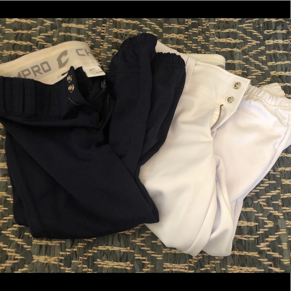 Champro Girls XL Softball Pants in Navy and White